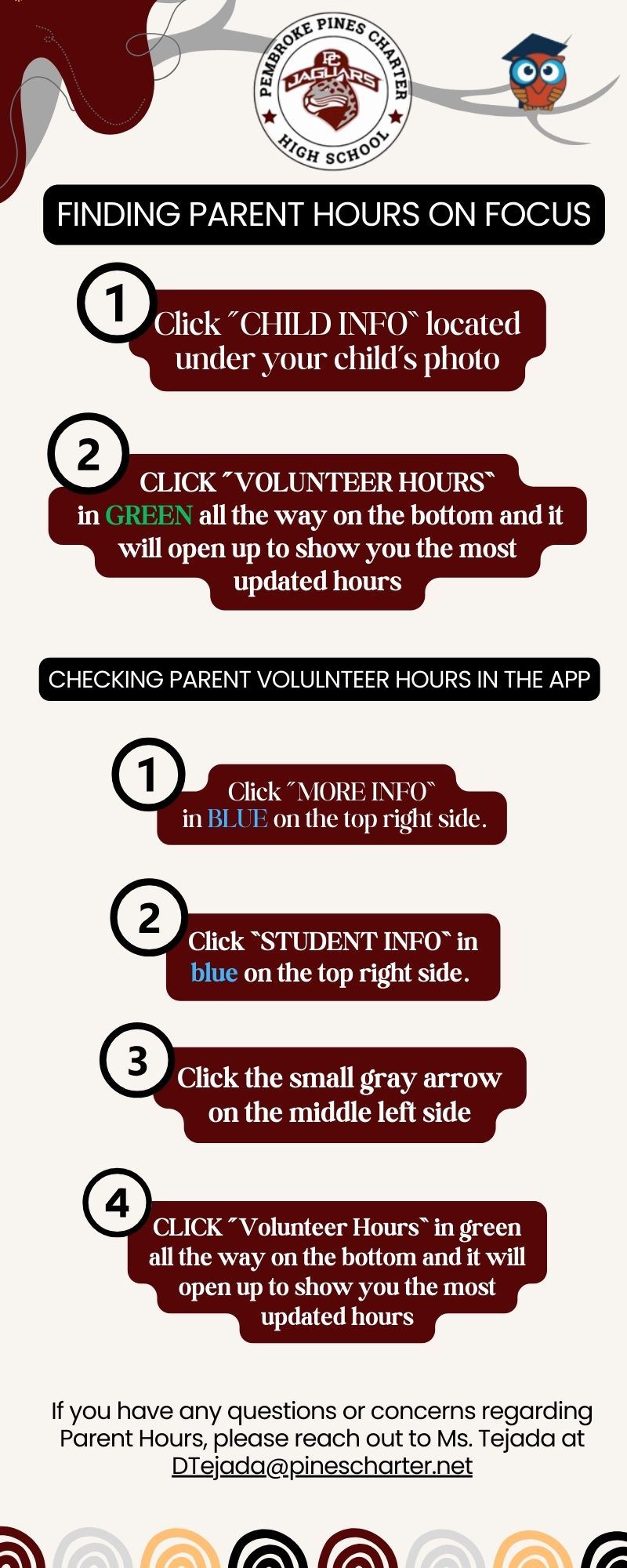 Focus instructions for parent hours