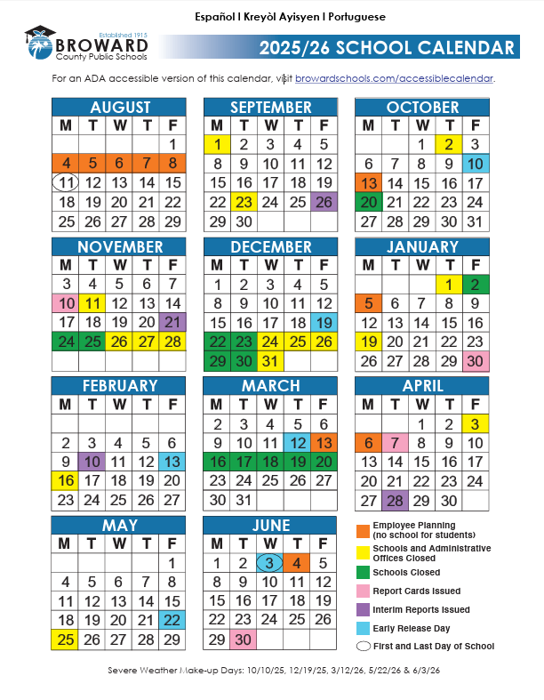 BCPS Calendar 2526