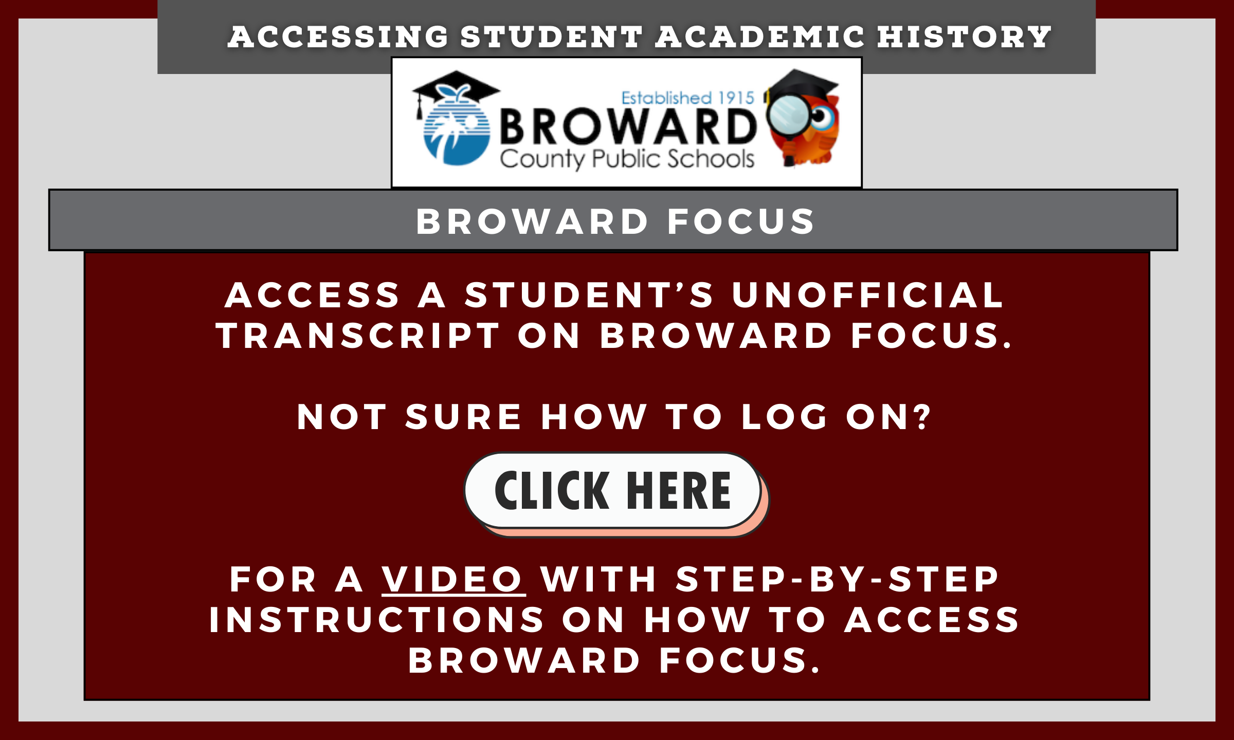 Counselor Page Broward FOCUS